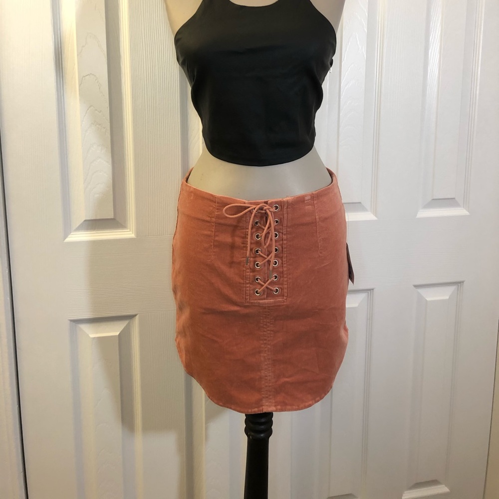 Forever 21 Lace front Suede skirt